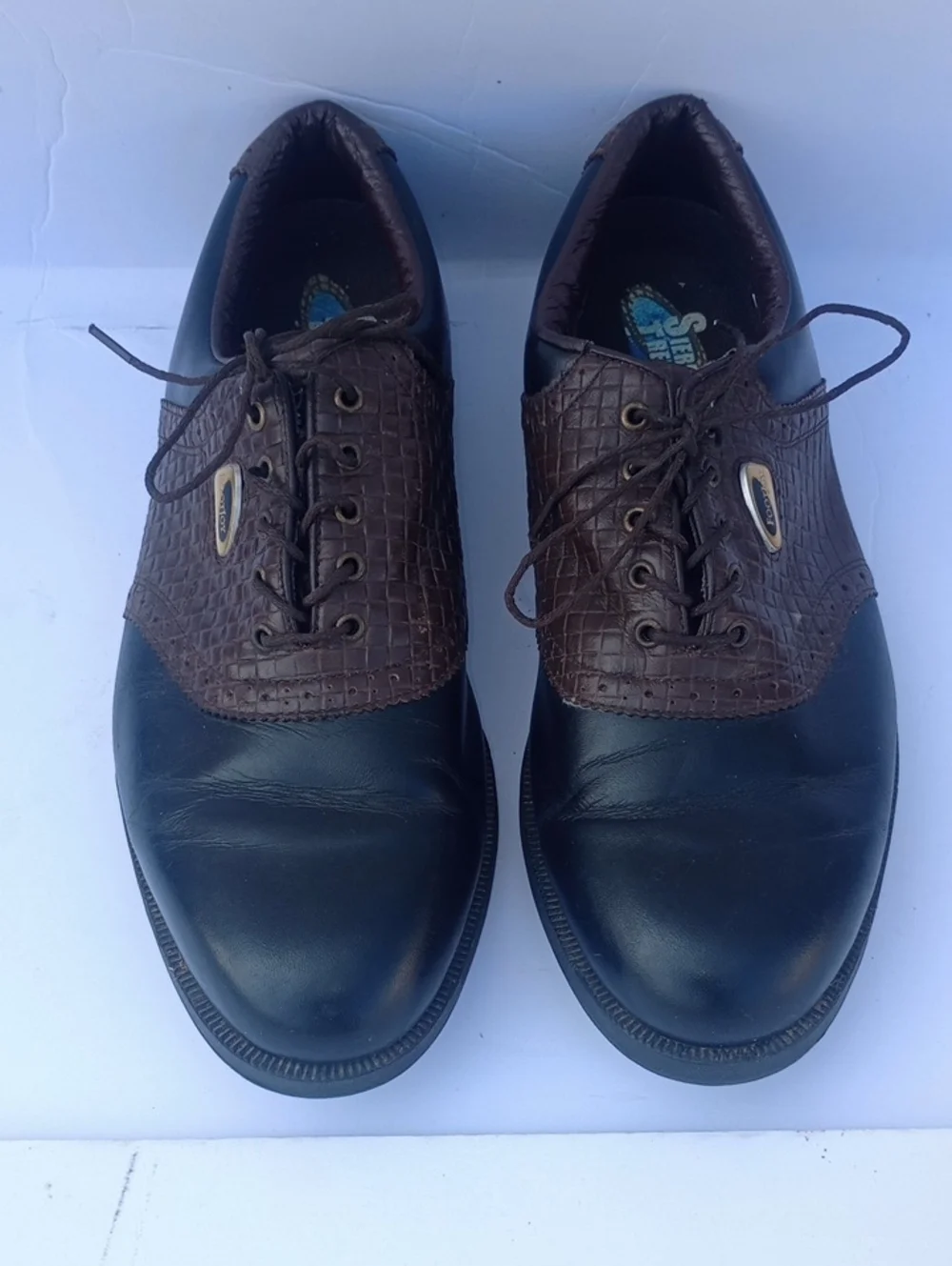 Men's Footjoy Sierra Treks Comfort Lace Up Leather Golf Shoes Size 10 M #58833
